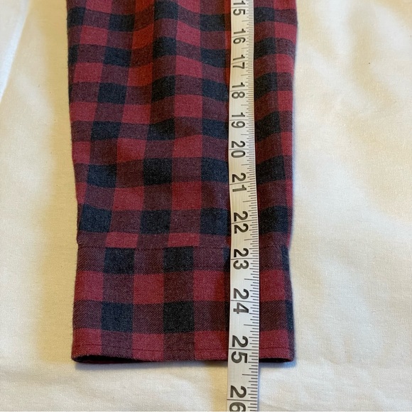 Black Brown 1826 Plaid Flannel Shirt-Mens Colour Maroon and Black Size L… - Picture 9 of 12
